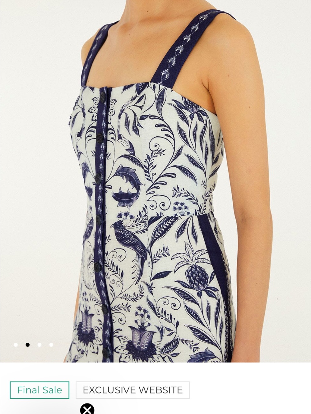 Farm Rio off white Nina mini dress - Picture 3 of 10